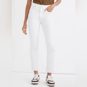 Madewell Stovepipe White Jeans Size 33P